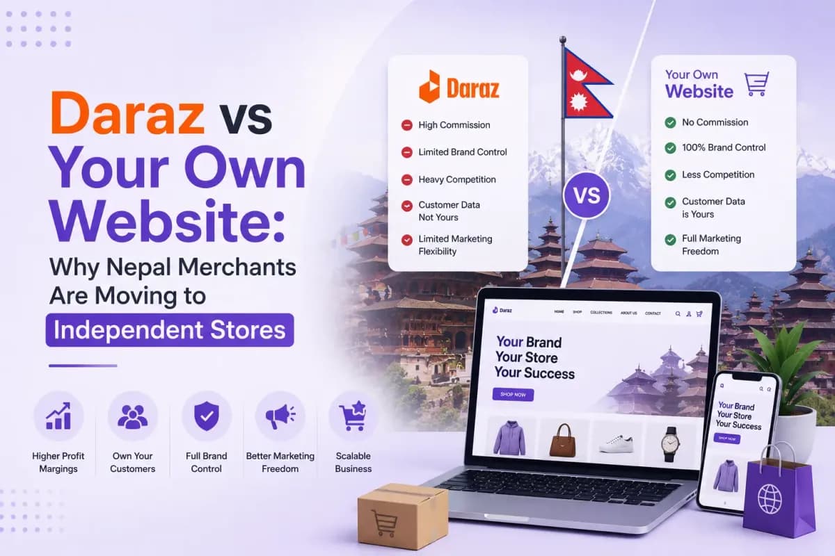 Daraz vs Your Own Website: Why Nepal Merchants Are Moving to Independent Stores