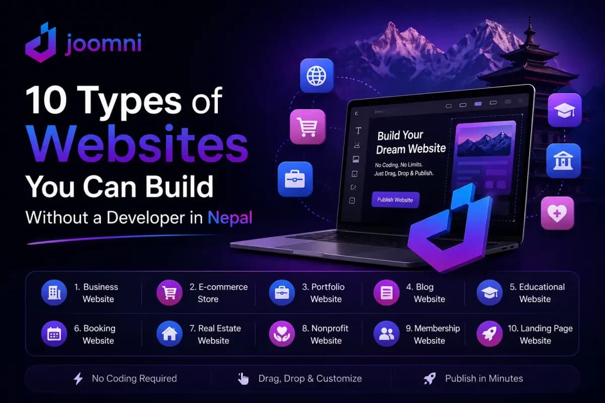 10 Types of Websites You Can Build Without a Developer in Nepal (2026 Guide)